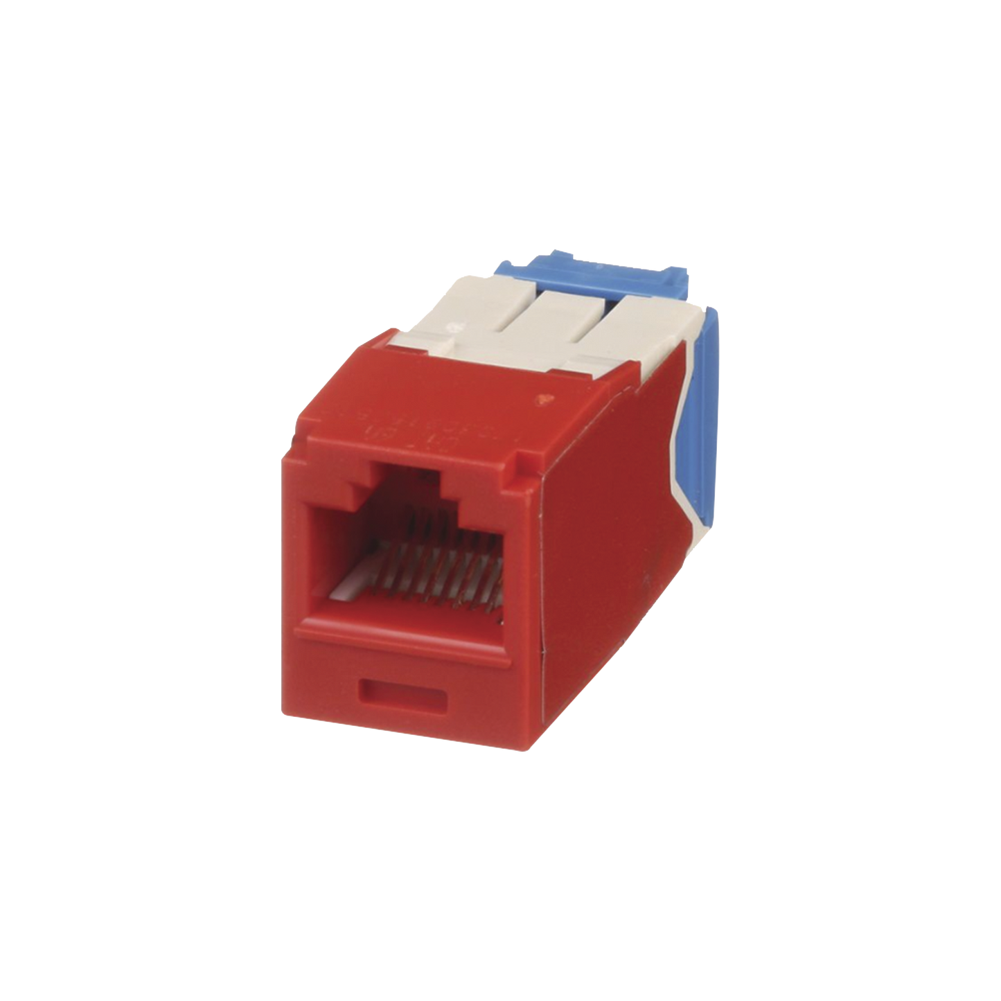 CJ6X88TGRD|Conector Jack RJ45 Estilo TG, Mini-Com, Categoría 6A, de 8 posiciones y 8 cables, Color Rojo