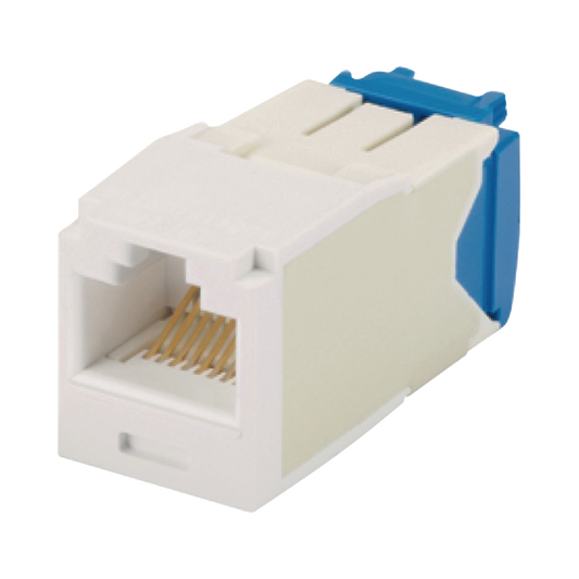 CJ6X88TGWH|Conector Jack RJ45 Estilo TG, Mini-Com, Categor?¡a 6A, de 8 posiciones y 8 cables, Color Blanco
