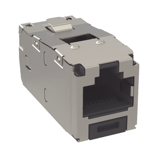 CJS688TGY|Conector Jack RJ45 Blindado, Estilo TG, Mini-Com, Categor?¡a 6, de 8 posiciones y 8 cables, Color Negro