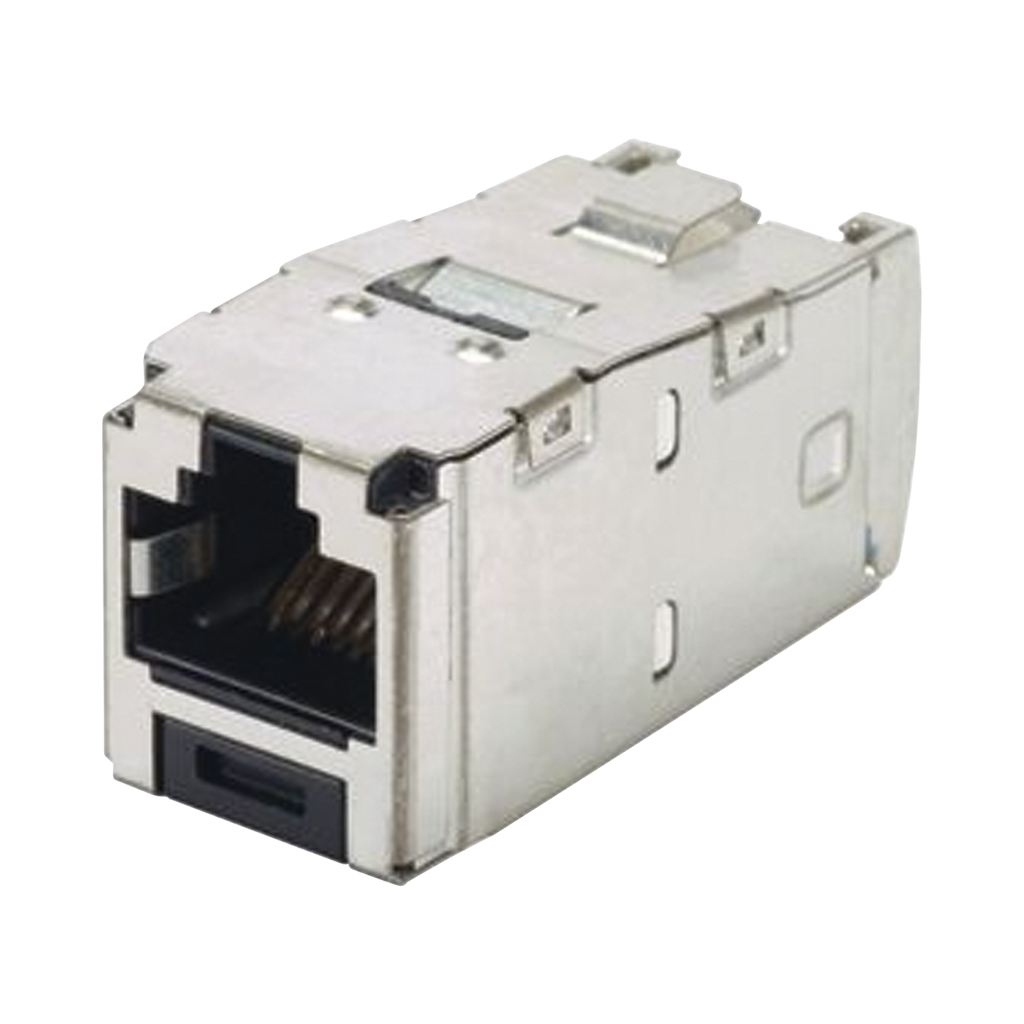 CJS6X88TGY|Conector Jack RJ45 Blindado, Estilo TG, Mini-Com, Categoría 6A, de 8 posiciones y 8 cables, Color Negro