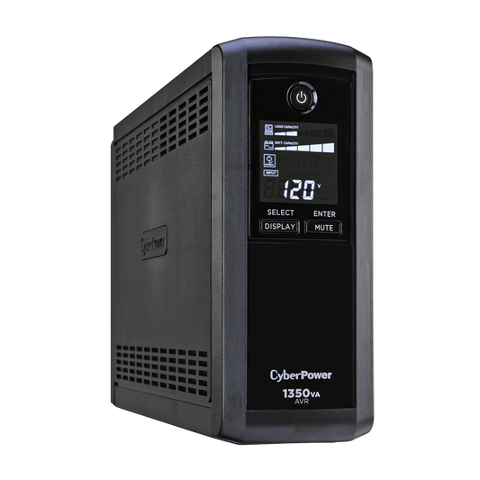 CP1350AVRLCD|UPS de 1350 VA/815 W, Topología Línea Interactiva, Entrada 120 Vca NEMA 5-15P, Tipo Mini Torre, Con 10 Tomas NEMA 5-15R