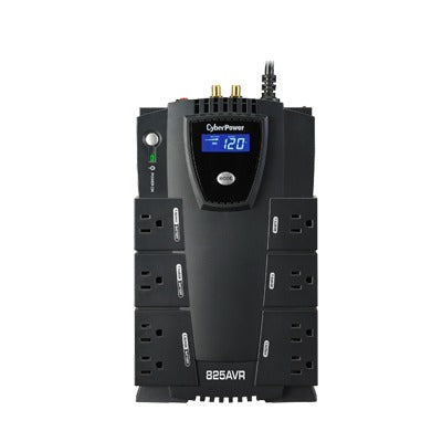 CP825AVRLCD|UPS de 825 VA/450 W, Topología Línea Interactiva, Entrada 120 Vca NEMA 5-15P, Tipo Gabinete Compacto, Con 8 Tomas NEMA 5-15R