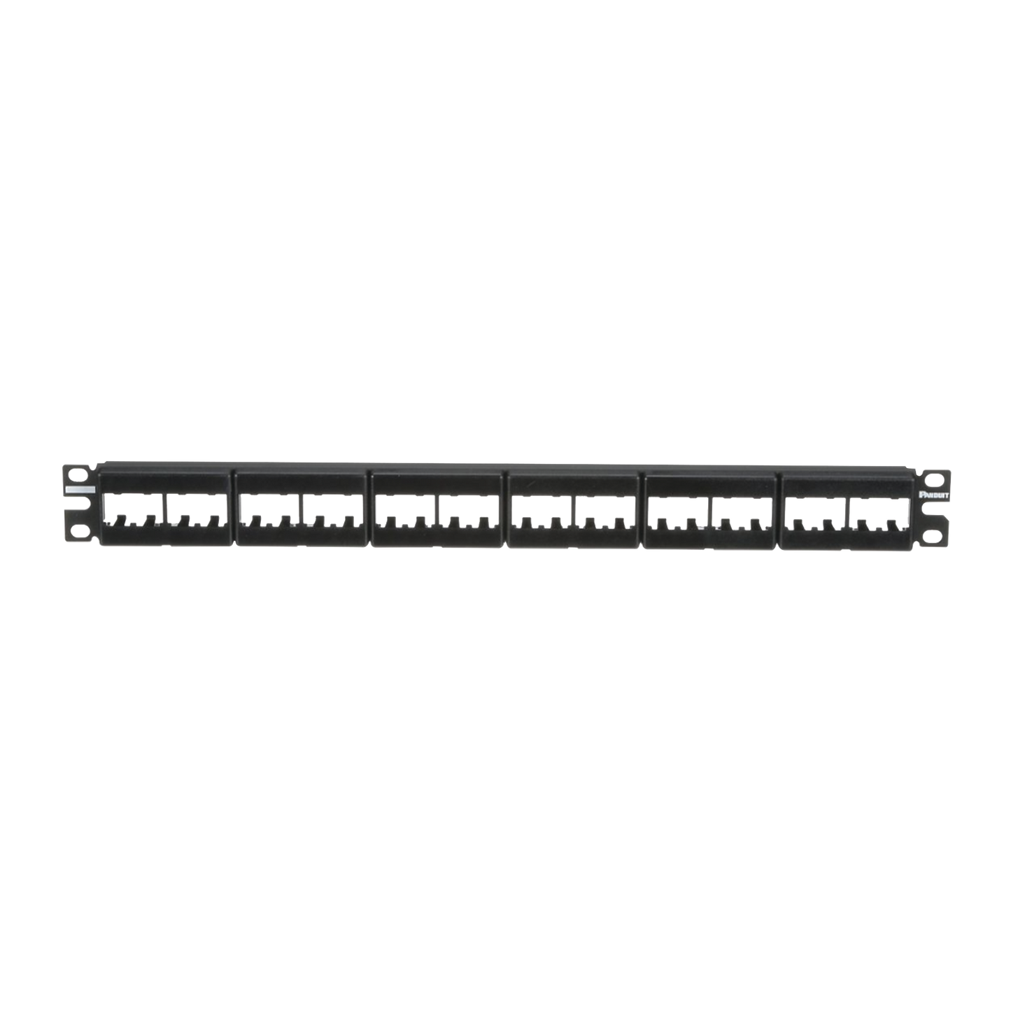 CPPL24WBLY|Panel de Parcheo Modular Mini-Com (Sin Conectores), Plano, Sin Blindaje, Con Etiqueta y Cubierta, de 24 puertos, 1UR