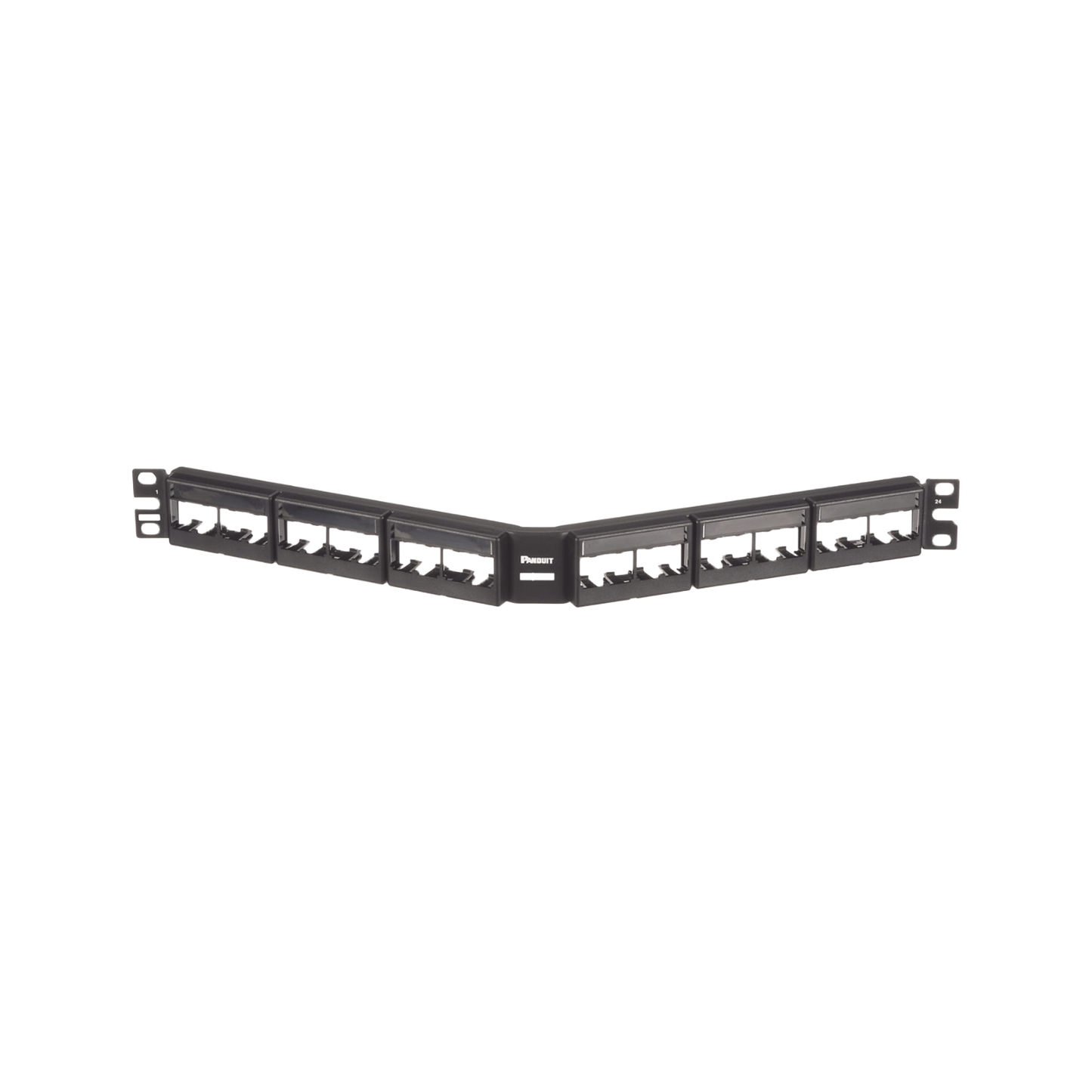 CPPLA24WBLY|Panel de Parcheo Modular Mini-Com (Sin Conectores), Angulado, Sin Blindaje, Con Etiqueta y Cubierta, de 24 puertos, 1UR