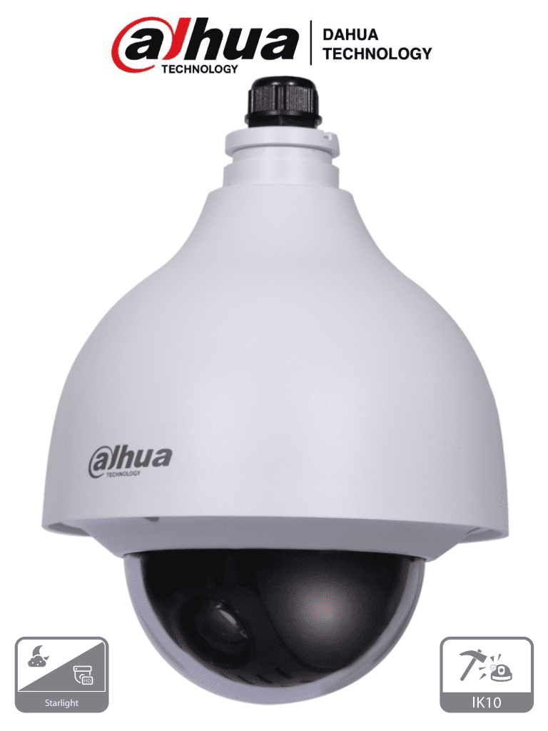 DAHUA SD40215N-HC-LA - C?ímara PTZ Antivandalica de 2 Megapixeles/ 15x de Zoom Optico/ Starlight/ WDR Real de 120 dB/ 3D DNR/ IK10/IP67/ 1 Entrada de Audio/ 2&1 E&S de Alarmas/ Soporta Formatos: CVI/TVI/AHD/CVBS