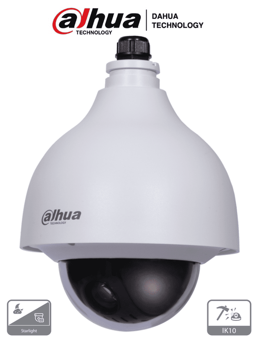 DAHUA SD40215N-HC-LA - C?ímara PTZ Antivandalica de 2 Megapixeles/ 15x de Zoom Optico/ Starlight/ WDR Real de 120 dB/ 3D DNR/ IK10/IP67/ 1 Entrada de Audio/ 2&1 E&S de Alarmas/ Soporta Formatos: CVI/TVI/AHD/CVBS