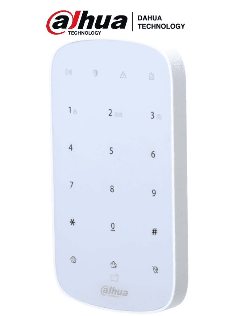 DAHUA DHI-ARK30T-W2 - Teclado Inal?ímbrico Interior Touch para Armado y Desarmado / Soporta hasta 32 usuarios con Pin o Tarjetas Mifare / Indicadores Led de Status del Panel / Alarma de Bater?¡a Baja / #AlarmasDahua