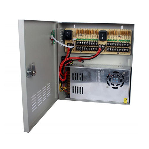DHPSU1220D18|FUENTE DE PODER 12V CD/ 20 AMPERES/ DISTRIBUIDOR PARA 18 CAMARAS
