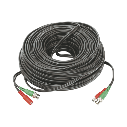 DIY-40M-HD|40 metros / Cable coaxial ( BNC ) + Alimentaci??n / 100 % Cobre / Para C?ímaras 4K  / Uso interior