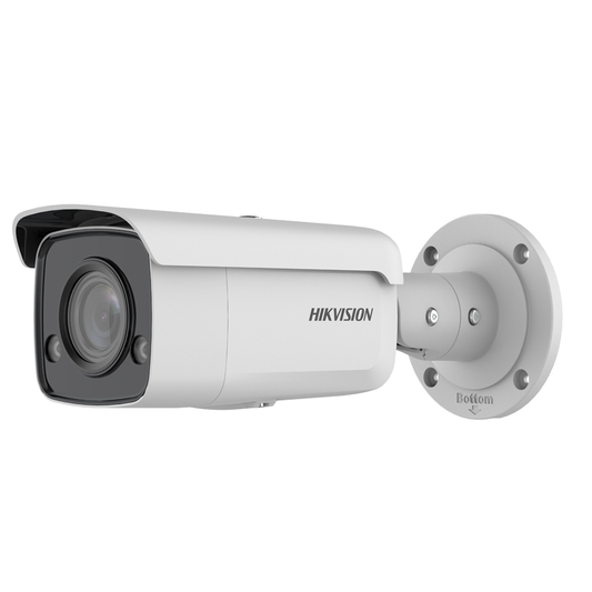 DS-2CD2T47G2-L(C)|Bala IP 4 Megapixel / Imagen a Color 24/7 / PoE / Lente 4 mm / Luz Blanca 60 mts / Exterior IP67 / WDR 130 dB / Captura Facial  / Videoanaliticos (Filtro de Falsas Alarmas) / MicroSD