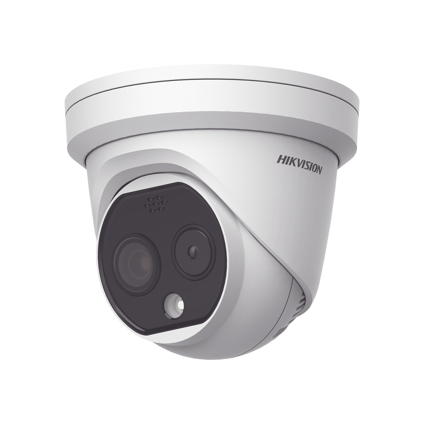 DS-2TD1217-2/QA|Turret IP Dual / Térmica 1.8 mm (160 x 120) / Óptico 2 mm (4 Megapixel) / DetecciÃ3n de Personas 53 mts / 15 mts IR / Exterior IP67 / PoE / Termométrica / DetecciÃ3n de Temperatura / Sirena y Luz / Micro SD 32 GB Incluida
