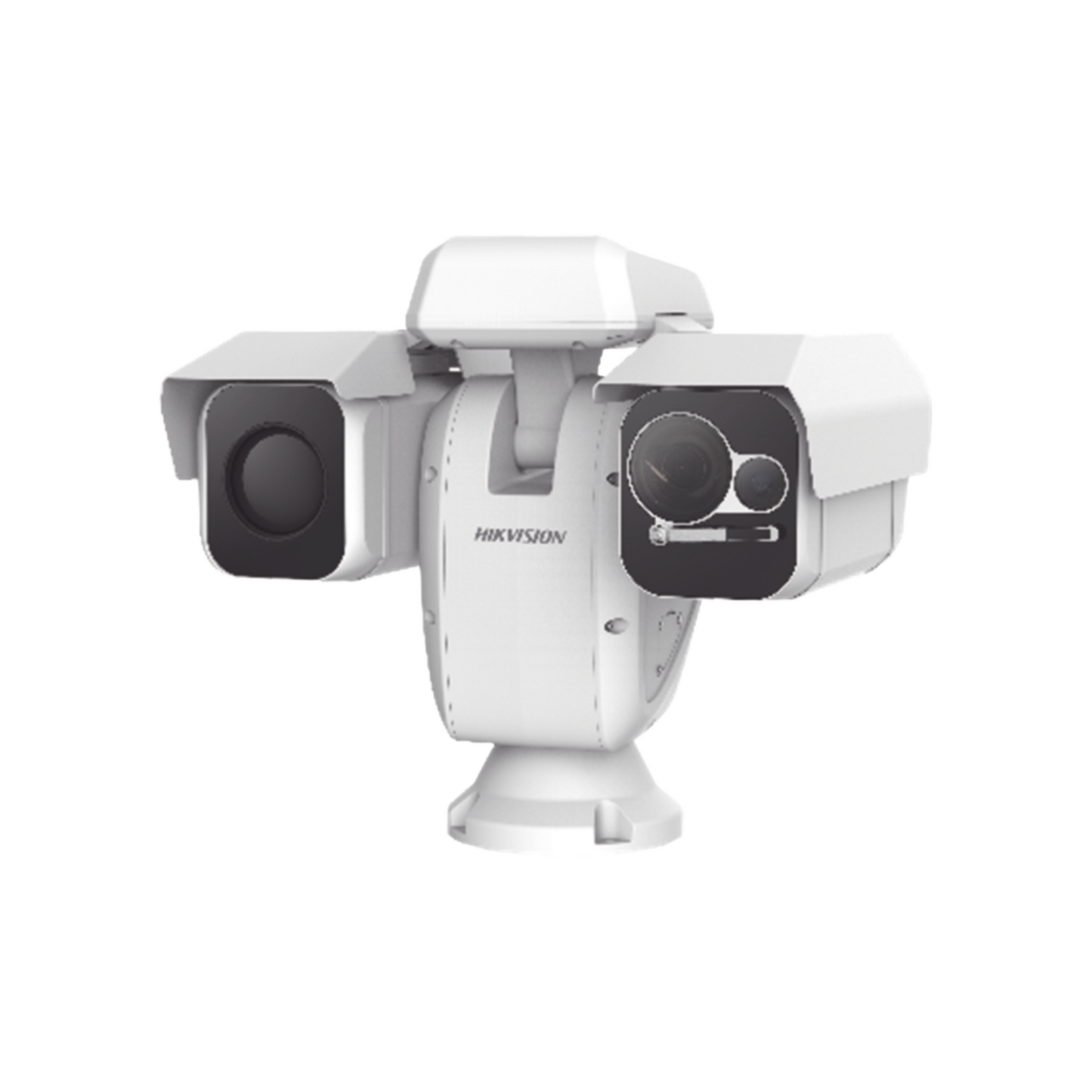 DS-2TD6267-100C4L/W|PTZ Punta de Poste IP Dual / Lente Térmico 100 mm (640 X 512) / Lente Óptico 56X Zoom (4 Megapixel) / 800 mts IR Laser / 24 VCA / IP66