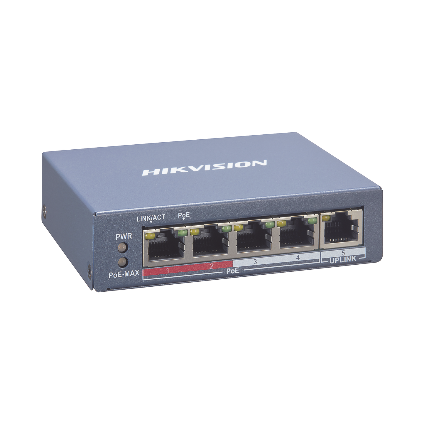 DS-3E1105P-EI|Switch Monitoreable PoE+ / 4 puertos 10/100 Mbps PoE+ / 1 puerto RJ45 Uplink / PoE Hasta 250 Metros / 60 W / Conexi??n Remota desde Hik-PartnerPro