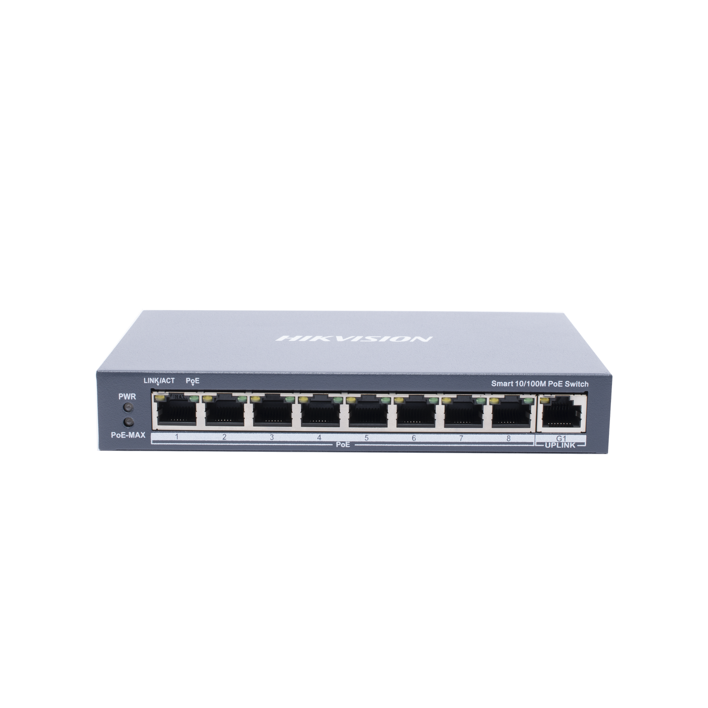 DS-3E1309P-EI|Switch Monitoreable PoE+ / 8 puertos 10/100 Mbps PoE+ / 1 puerto 10/100/1000 Mbps de Uplink / PoE hasta 250 metros / conexi??n remota desde Hik-ParnerPro / 110 W