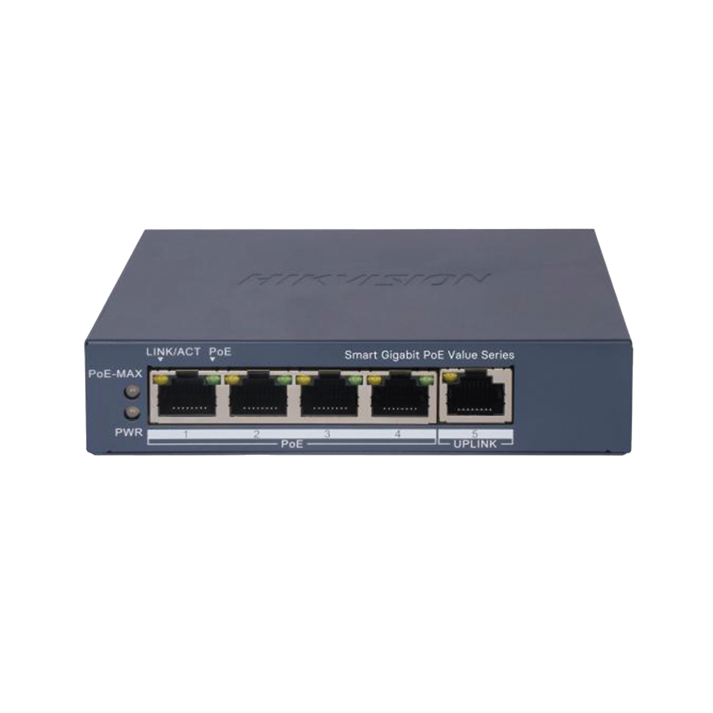DS-3E1505P-EI/M|Switch Gigabit PoE+ / Administrable / 4 Puertos 1000 Mbps PoE+ / 1 Puerto 1000 Mbps Uplink / Configuración Nube Hik-PartnerPro / Modo Extendido hasta 300 Metros / 45 Watts