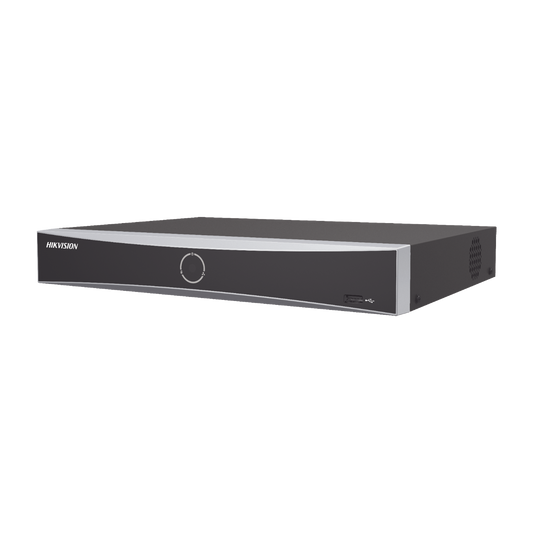 DS-7608NXI-K1|NVR 12 Megapíxel (4K) / 8 canales IP / AcuSense (Evita Falsas Alarmas)  / Reconocimiento Facial / 1 Bahía de Disco Duro / HDMI en 4K
