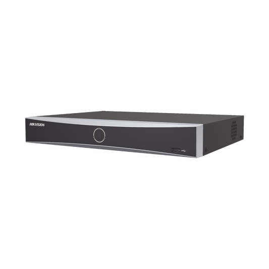 DS-7608NXI-K1/8P|NVR 12 Megapíxel (4K) / 8 canales IP / 8 Puertos PoE+ / Reconocimiento Facial / AcuSense (Evita Falsas Alarmas) / 1 Bahías de Disco Duro / HDMI en 4K