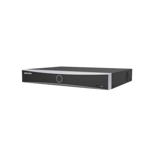 DS-7608NXI-K1/8P(B)|NVR 12 Megapíxel (4K) / 8 canales IP / 8 Puertos PoE+ / Reconocimiento Facial / AcuSense (Evita Falsas Alarmas) / 1 Bahías de Disco Duro / HDMI en 4K / 300 Metros PoE Modo Extendido