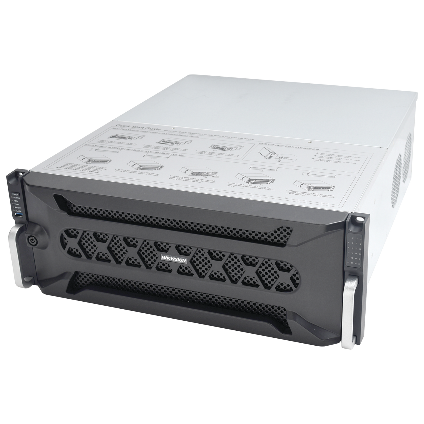 DS-96128NI-I24|NVR 12 Megapixel (4K) / 128 canales IP / 24 Bahías de Disco Duro / 4 Puertos de Red / Soporta RAID con Hot Swap / NVR de Alto Desempeño