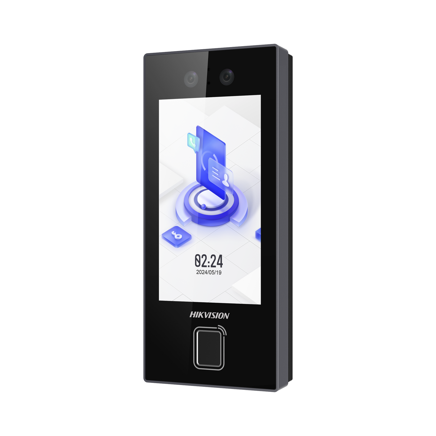 DS-K1T344MBFWX-E1|Terminal Facial Min Moe con LECTOR DE HUELLAS y Tarjetas MIFARE / 3000 Rostros / 3000 Huellas / Pantalla 4.5" / Administrable en la Nube con HikConnect Teams / Exterior IP65 / PoE / WiFi