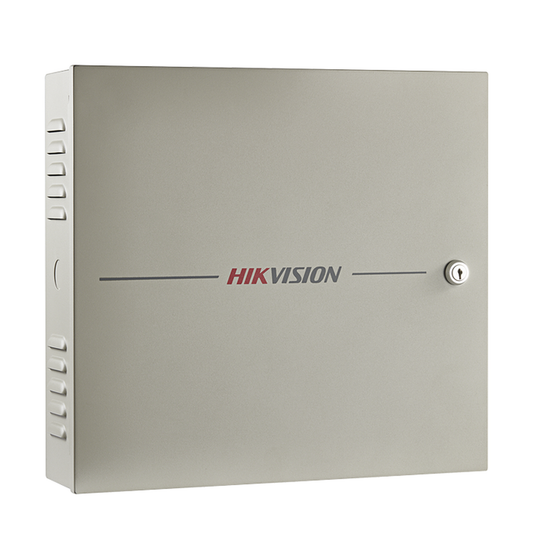DS-K2604T|Controlador de Acceso / 4 Puerta / 8 Lectores Huella y Tarjeta / Integraci??n con Video / 100,000 Tarjetas / Incluye Gabinete y Fuente de Alimentaci??n 12Vcc/8A / Soporta bater?¡a de respaldo