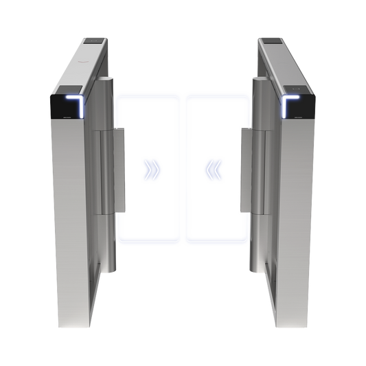 DS-K3B530X-LR/MPG-DP90|Torniquete Swing PREMIUM / Iluminación LED / 12,000,000 Ciclos MCBF / Incluye Lectores de Tarjeta y Panel de Acceso / 14 Pares de IR / Carril de 90 cms / Compatible con Reconocimiento Facial / Incluye Izquierdo y Derecho