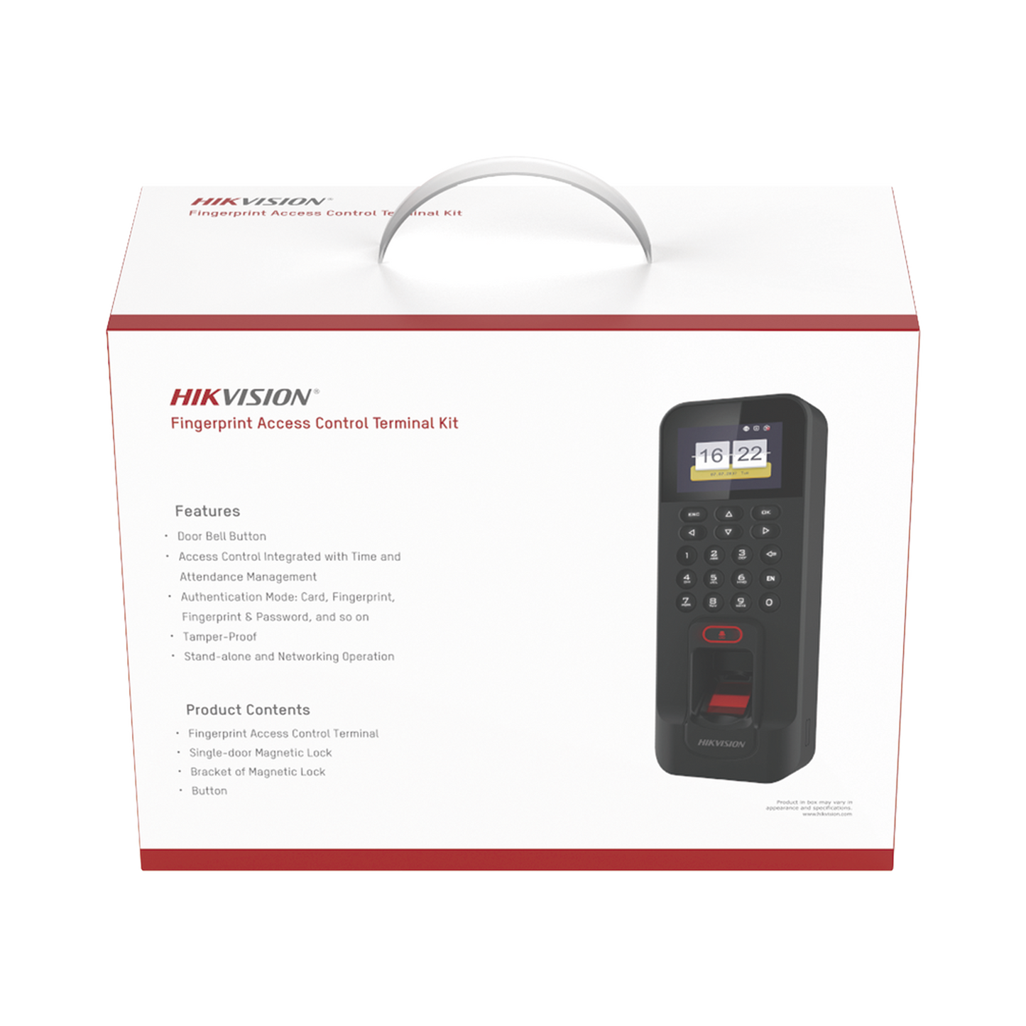 DS-KAS261|Kit de Control de Acceso TODO INCLUIDO con Lector de Huellas y Tarjetas / 3,000 Huellas / Compatible con App Hik-Connect / Incluye Electroimán Botón de Salida y Montajes Z y L para imán (DS-K1T804)