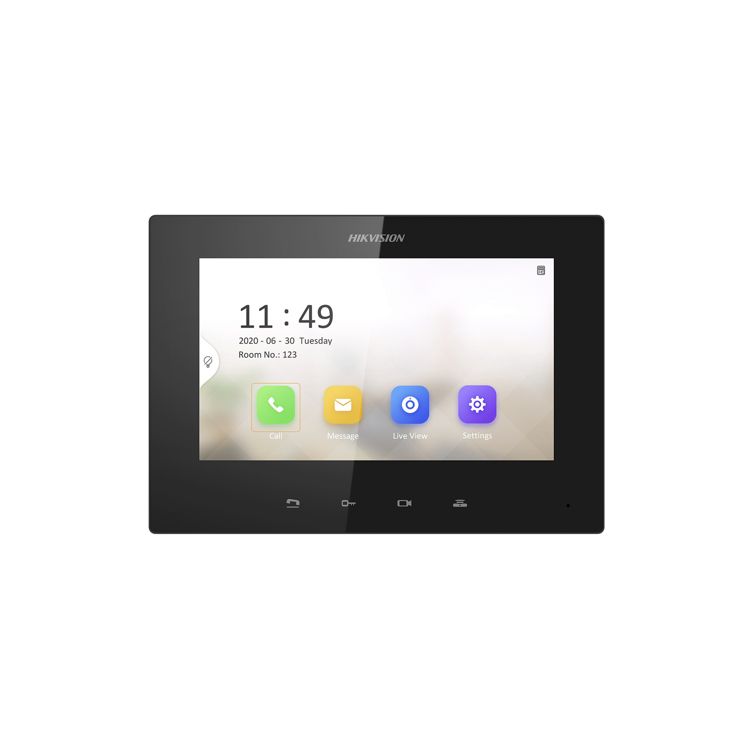 DS-KH6320-LE1(B)|Monitor IP Lite TOUCH 7" para Videoportero IP / Vídeo en Vivo / PoE Estándar / Apertura Remota / Llamada Entre Monitores / Audio de dos vías