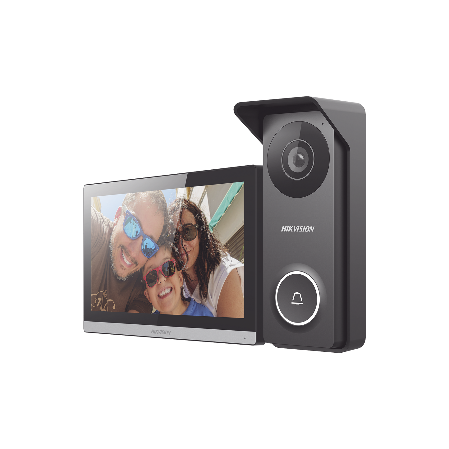 DS-KIS313-P|Kit de Videoportero Hibrido TurboHD con Pantalla LCD touch de 7" Wi-Fi / Frente de Calle para Exterior Metalico / 720p (1 Megapíxel )130° de Visión (Gran Angular) / Llamada a App Hik-Connect