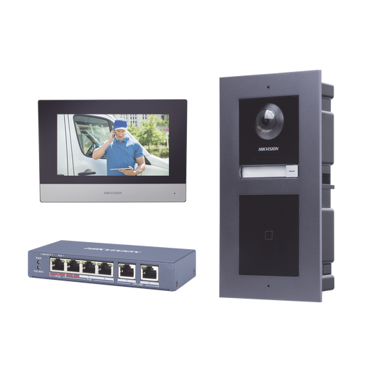 DSKIS601-V2|KIT de Videoportero IP con llamada a App de Smartphone y Lector de Tarjetas EM / 2da Generaci??n (Modular) / Montaje para EMPOTRAR incluido