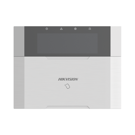 DS-PK1-LRT-HWB|(AX HYBRID PRO) Teclado Compatible con el Panel Hybrid Pro Hikvision DS-PHA64-LP y DS-PHA64-LP(B) / Pantalla LCD / 2 zonas cableadas / 1 salida de alarma / 64 Llaveros