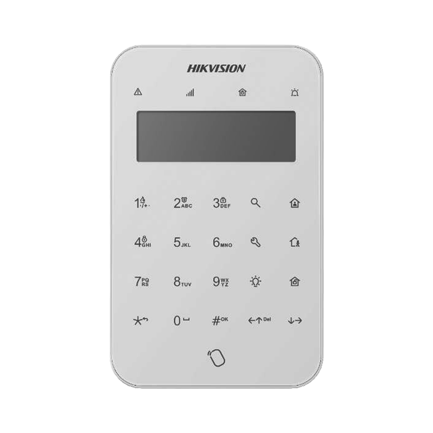 DS-PK1-LT-WB|(AX PRO) Teclado Inalámbrico con Pantalla LCD para Armado y Desarmado / Funciones de Automatización para control de Relevadores