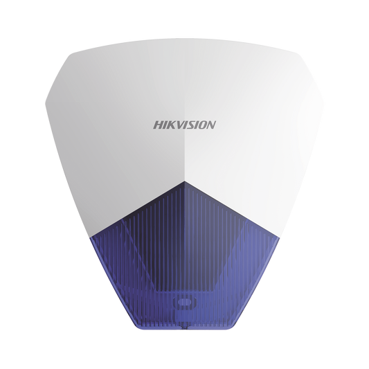 DS-PS1-B|Sirena Estrobo Cableada Hikvision / Ideal para cualquier Panel de Alarma / Azul / 105 dB / Protecc??n IP54