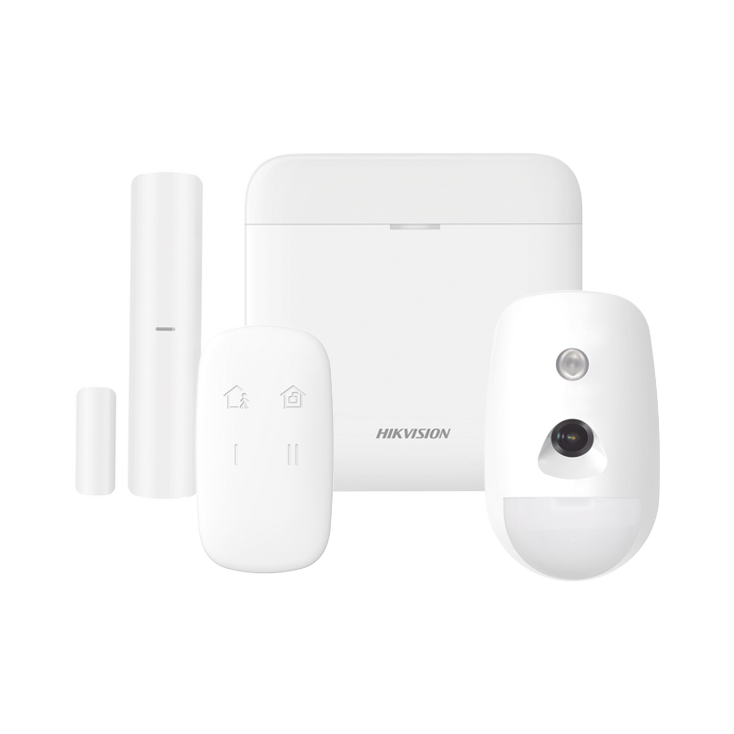 DS-PWA48-K-CAM|(AX PRO) KIT de Alarma AX PRO / Incluye: 1 Hub con bateria de respaldo / 1 Sensor PIR con C?ímara / 1 Contacto Magn?®tico / 1 Control Remoto / WiFi / Compatible con Hik-Connect P2P