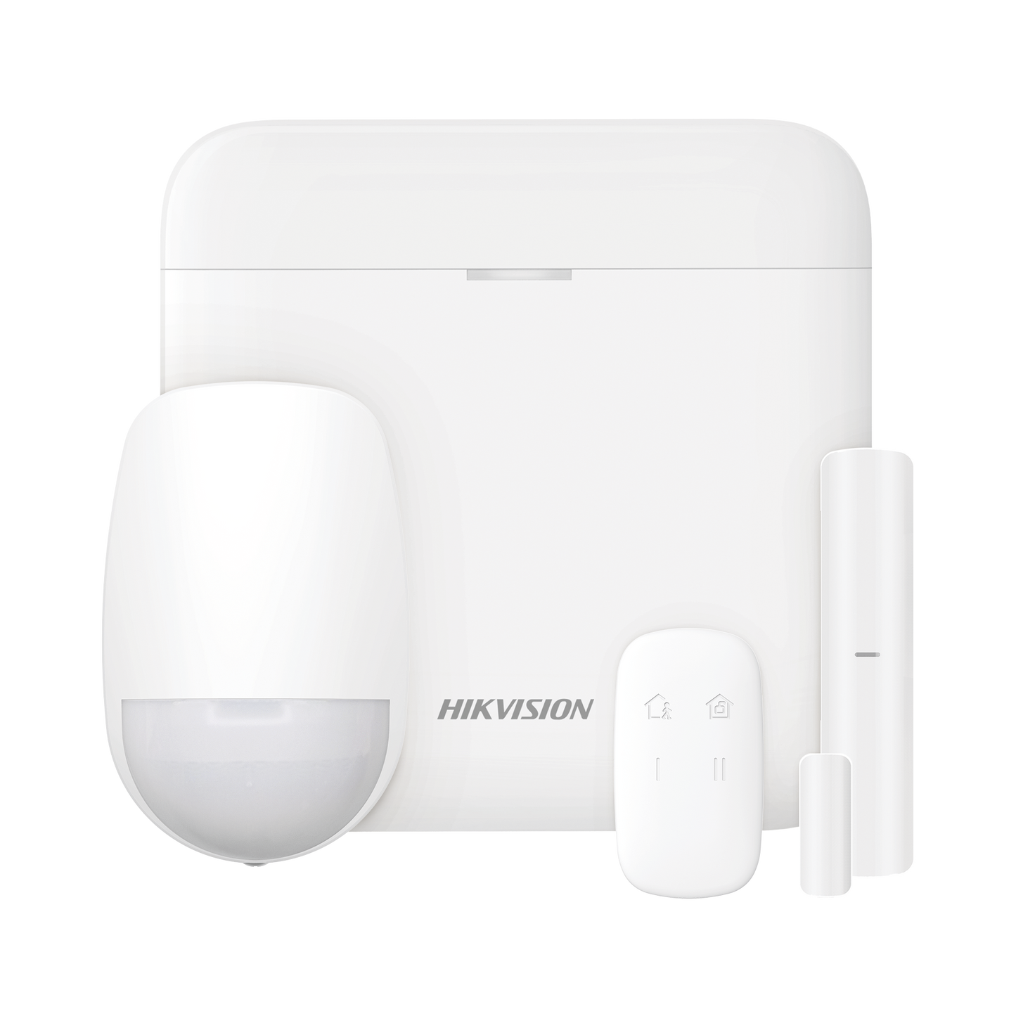 DS-PWA48-KS|(AX PRO) KIT de Alarma AX PRO con GSM (3G/4G) / Incluye: 1 Hub con bateria de respaldo / 1 Sensor PIR / 1 Contacto Magn?®tico / 1 Control Remoto / Wi-Fi / Compatible con Hik-Connect P2P