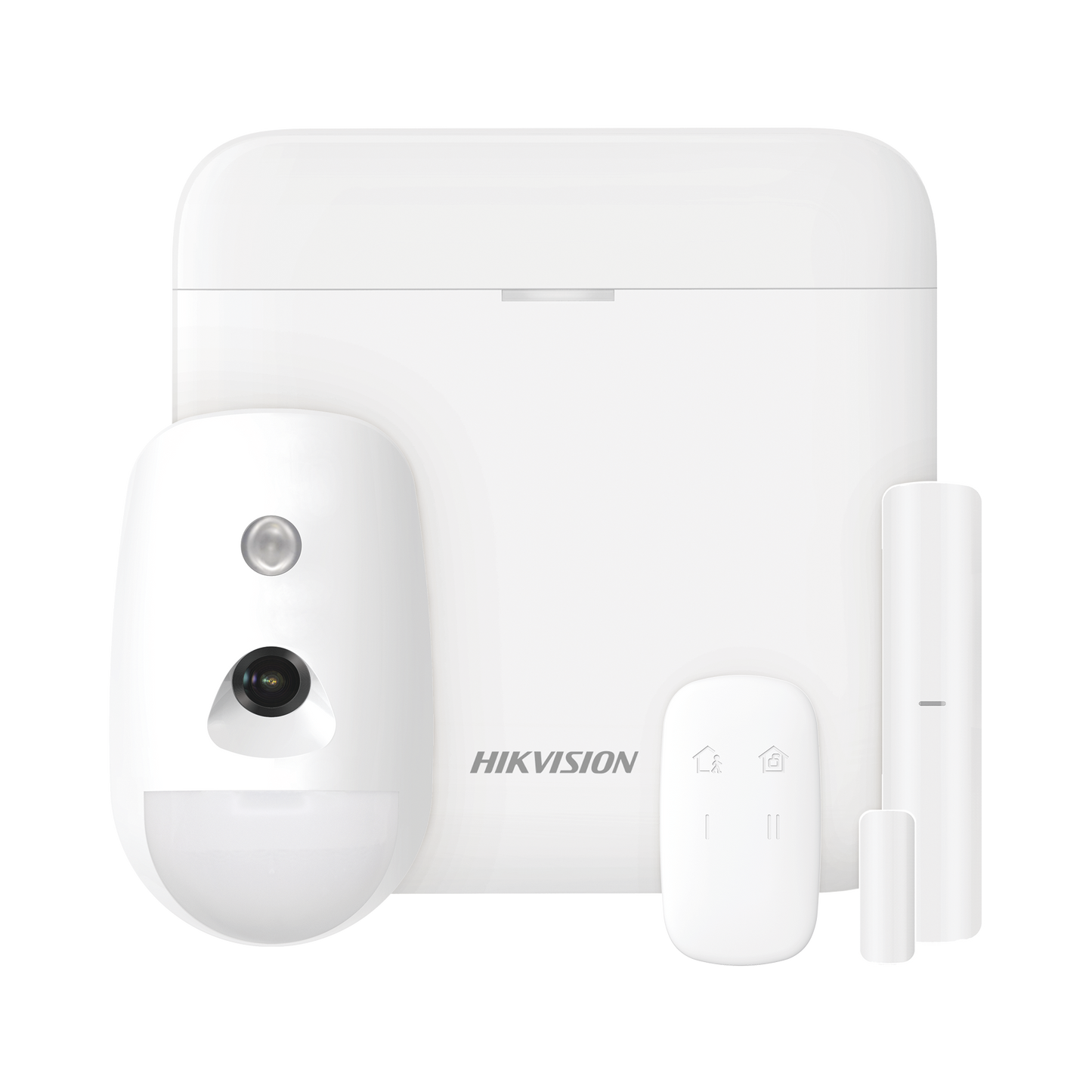 DS-PWA48-KS-CAM|(AX PRO) KIT de Alarma AX PRO con GSM (3G/4G) / Incluye: 1 Hub / 1 Sensor PIR con Cámara / 1 Contacto Magnético / 1 Control Remoto / WiFi / Compatible con Hik-Connect P2P