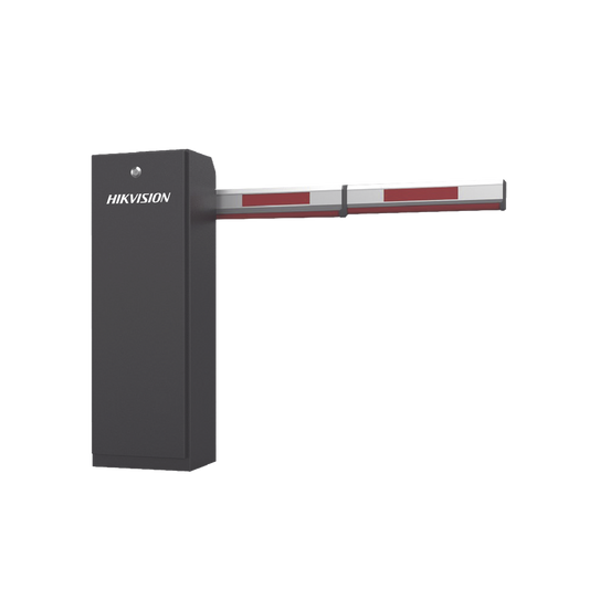 DS-TMG4B0-RA/4M220|Barrera Vehicular DERECHA a 220 Vca con Brazo Incluido ajustable de 2 a 4 mts / Apertura en 3 Segundos / Incluye banda protectora antigolpe de vehiculos
