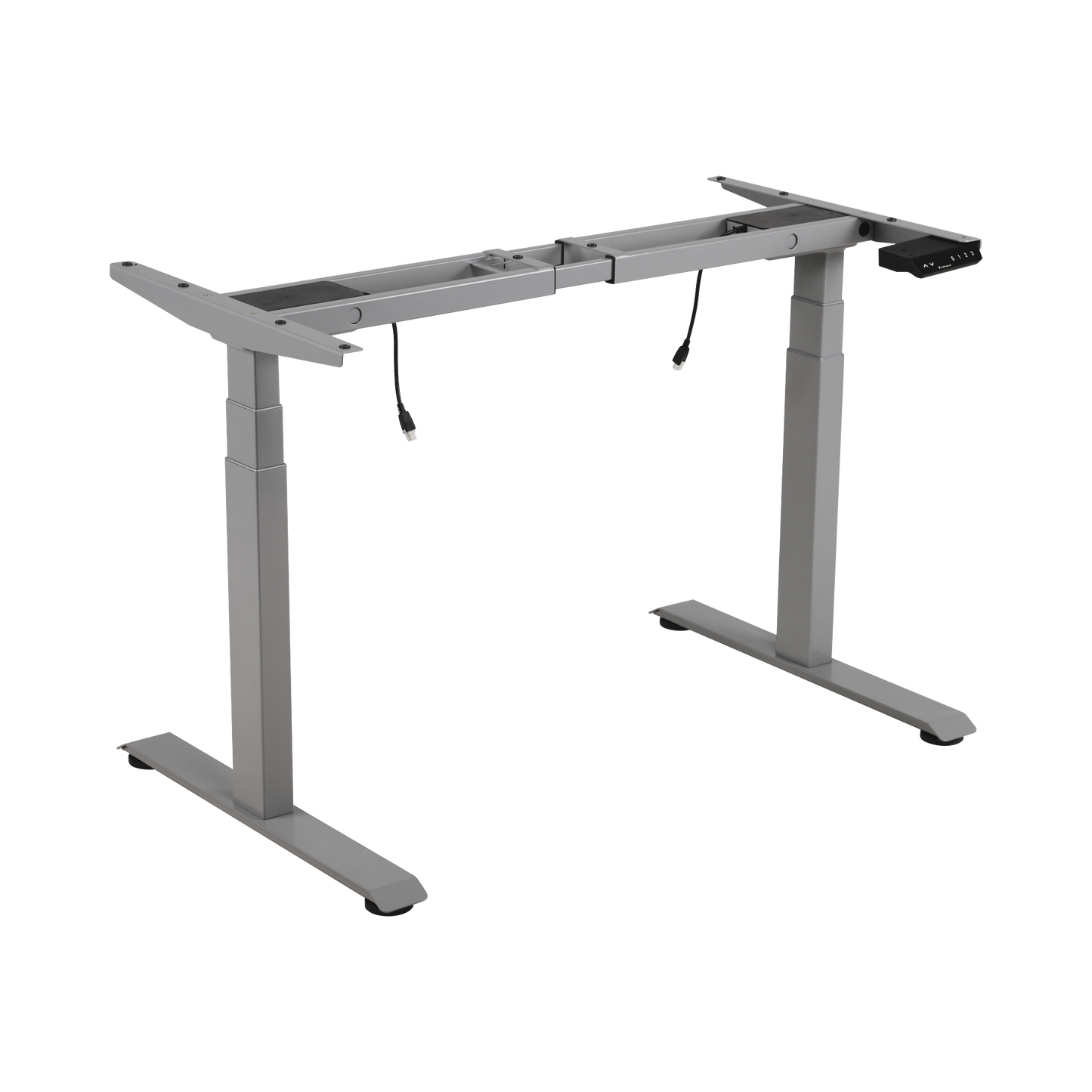EM33-2A3|Base de Escritorio Motorizado Profesional / Altura Ajustable 60-125cm / Estructura Estable / Funcionamiento Suave / 3 Preset de Posiciones / Color Gris / Soporta hasta 100Kg de carga