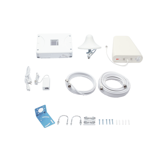EP20M-5B-FK|Kit Amplificador de Se??al Celular 5G, 4G, 3G, VoLTE y Voz convencional. Funciona con Todos los Operadores. Soporta M??ltiples Dispositivos y Tecnolog?¡as. Hasta 1200 metros cuadrados de Cobertura