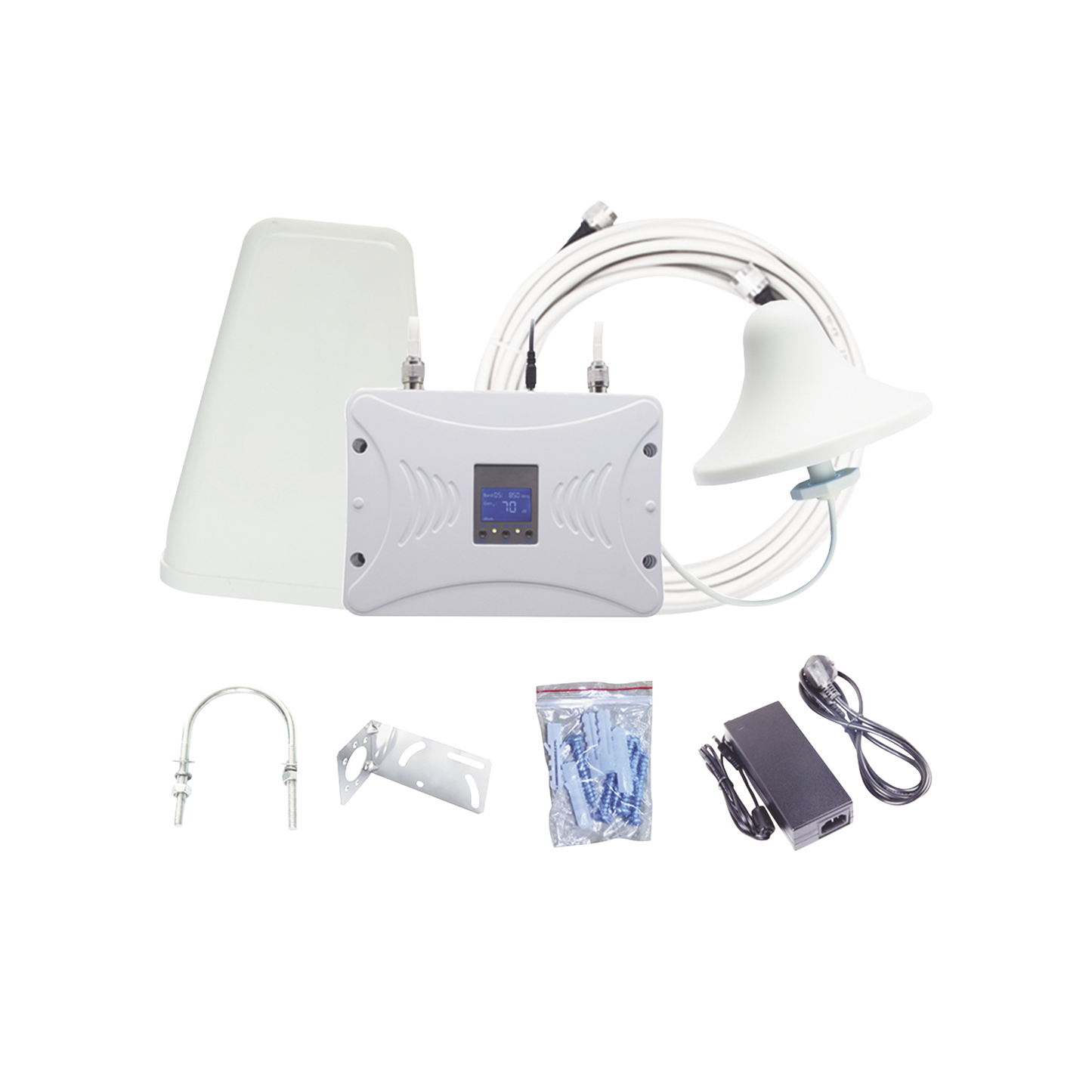 EP20-TB-4GV2|Kit Amplificador de Se??al Celular 4G LTE, 3G y Voz. Funciona con Todos los Operadores. Soporta M??ltiples Dispositivos y Tecnolog?¡as. Hasta 1000 metros cuadrados de Cobertura