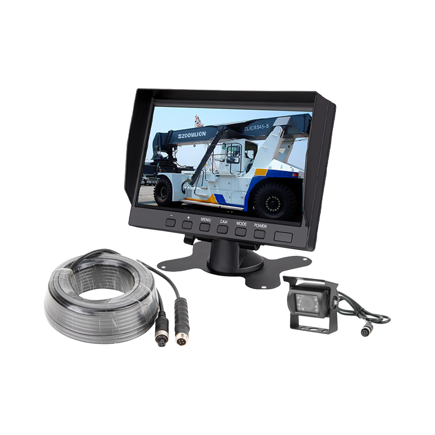 EP790J|Sistema Profesional de Cámara de Reversa y Monitor Alámbrico para Vehículos de Trabajo y Montacargas