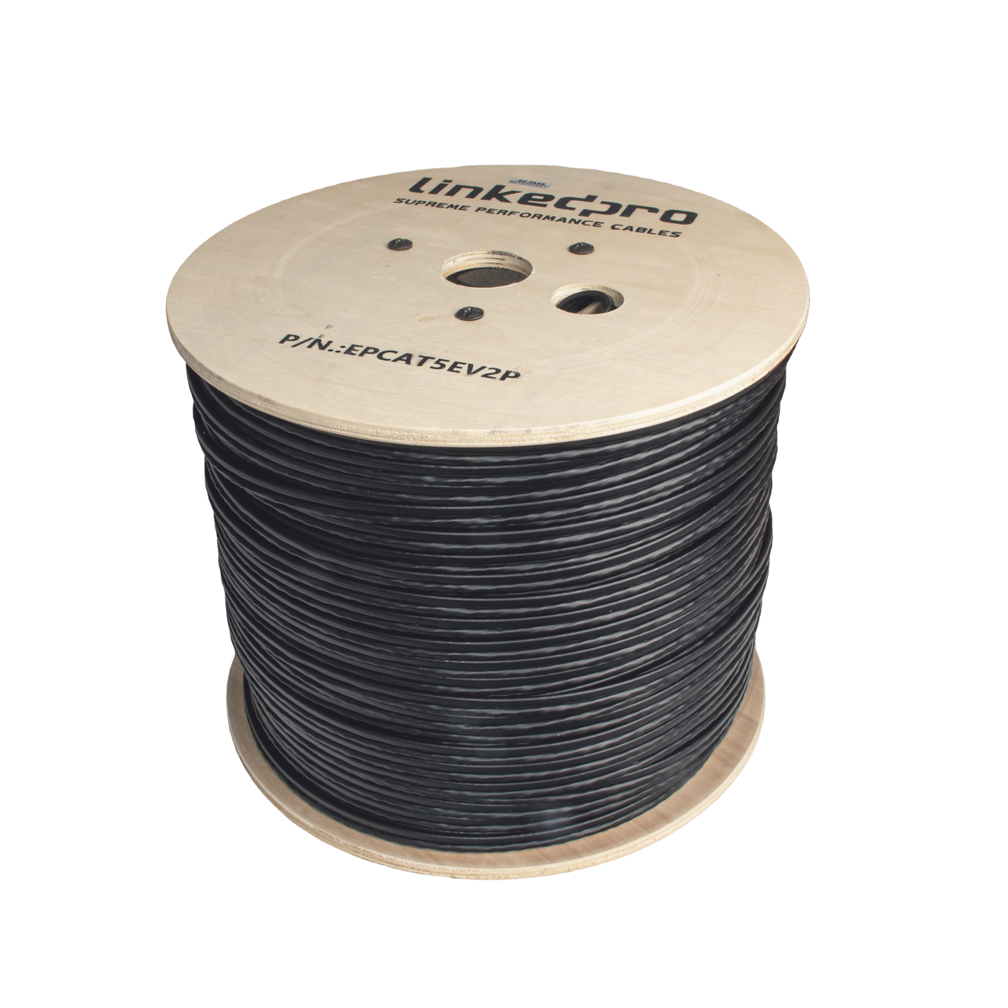EP-CAT-5E-V2P|Bobina de Cable Siam?®s Cat5E CCA + 2 Cables Gruesos (16 AWG) para Alimentar C?ímaras M?ís Lejos / 305m / Instalaci??n en Exterior / Uso Industrial para Climas Extremos