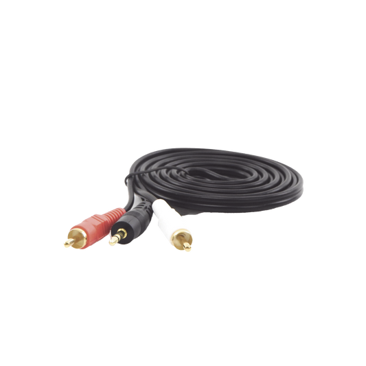 EP-RCA35|Convertidor 3.5mm Estéreo a 2 RCA Macho 1.83m | para Aplicaciones de Audio | Compatible con Amplificadores VSSL y Epcom ProAudio