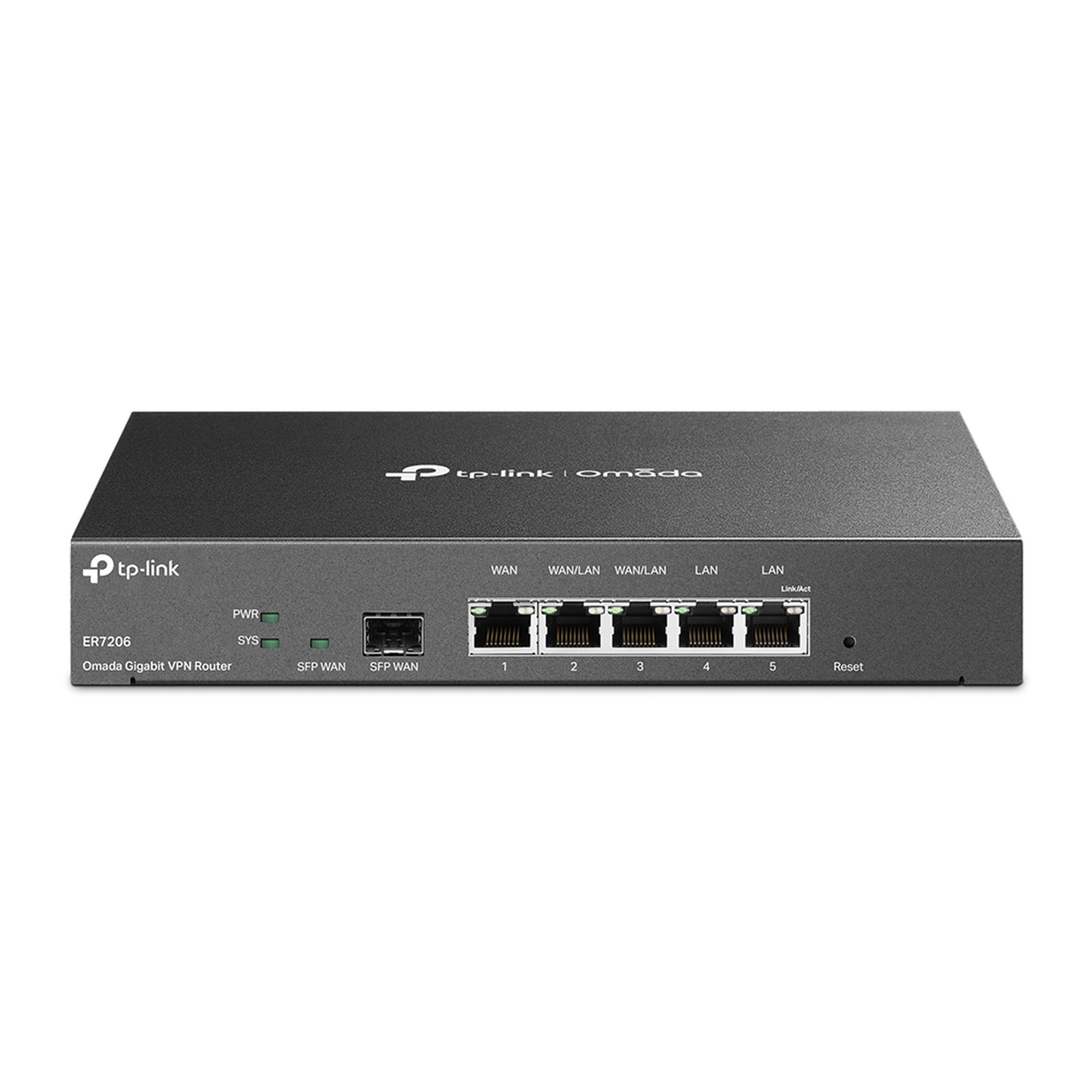 ER7206|Router Omada VPN / SDN Multi-WAN Gigabit / 1 Puerto WAN SFP Gigabit / 1 Puerto WAN RJ45 Gigabit / 2 Puertos LAN RJ45 Gigabit / 2 Puertos Configurables LAN/WAN / 150,000 Sesiones Concurrentes / Administración Centralizada Omada o Stand-Alone