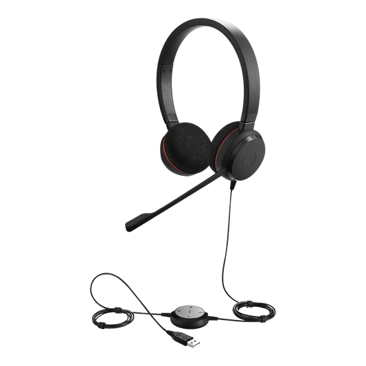 EVOLVE-20-DUO-UC|Jabra Evolve 20 DUO con conexi?n USB, micr?fono con cancelaci?n de ruido de ultima generaci?n, configuraci?n Plug and Play (4999-829-209)