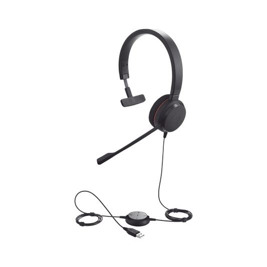 EVOLVE-20-MONO-UC|Jabra Evolve 20 Mono con conexi?n USB, micr?fono con cancelaci?n de ruido de ultima generaci?n, configuraci?n Plug and Play (4993-829-209)