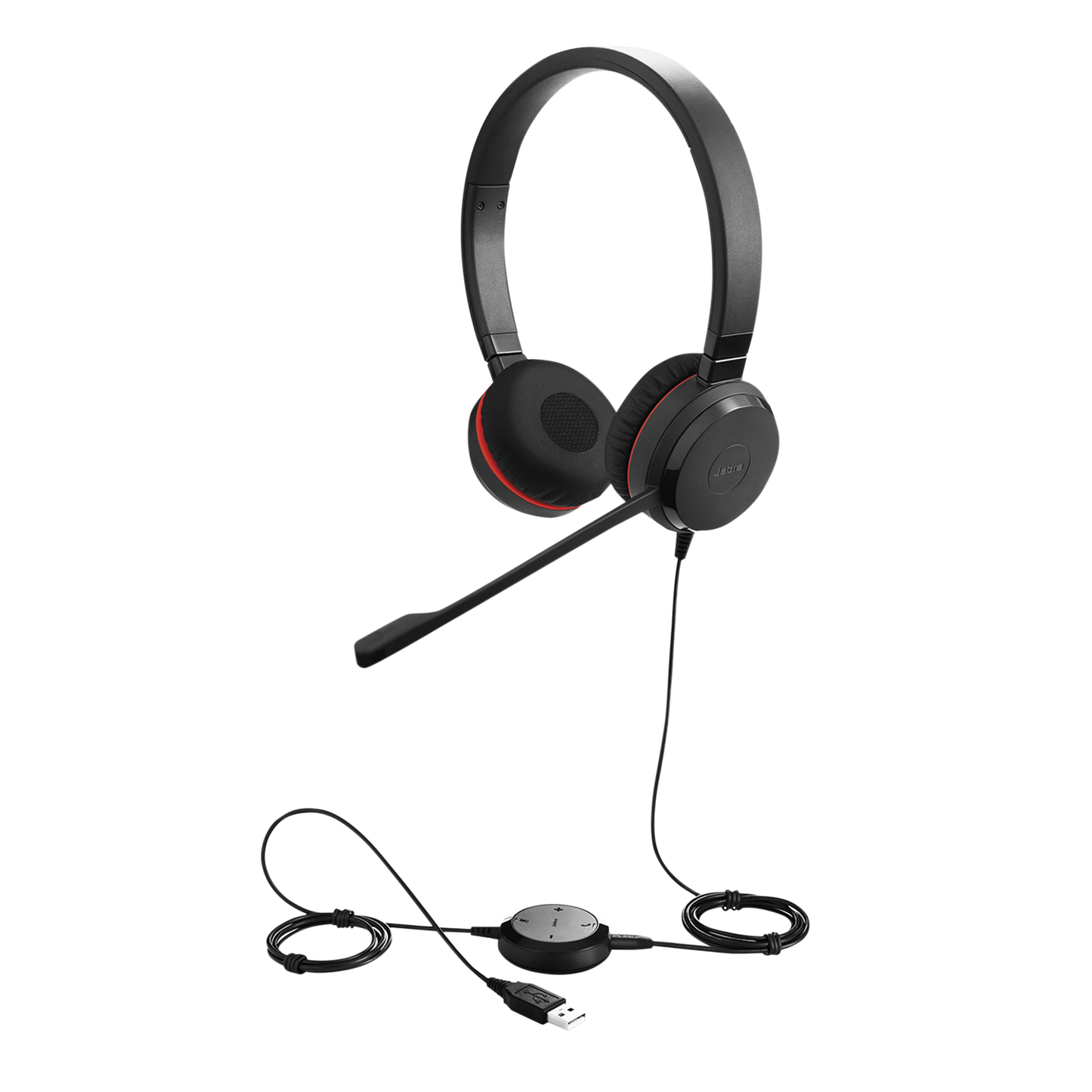 EVOLVE-30-DUO-MS|Jabra Evolve 30 Duo con conexi??n USB / 3.5mm, micr??fono con cancelaci??n de ruido y controlador en el cable con botones e indicadores LED (5399-823-309)
