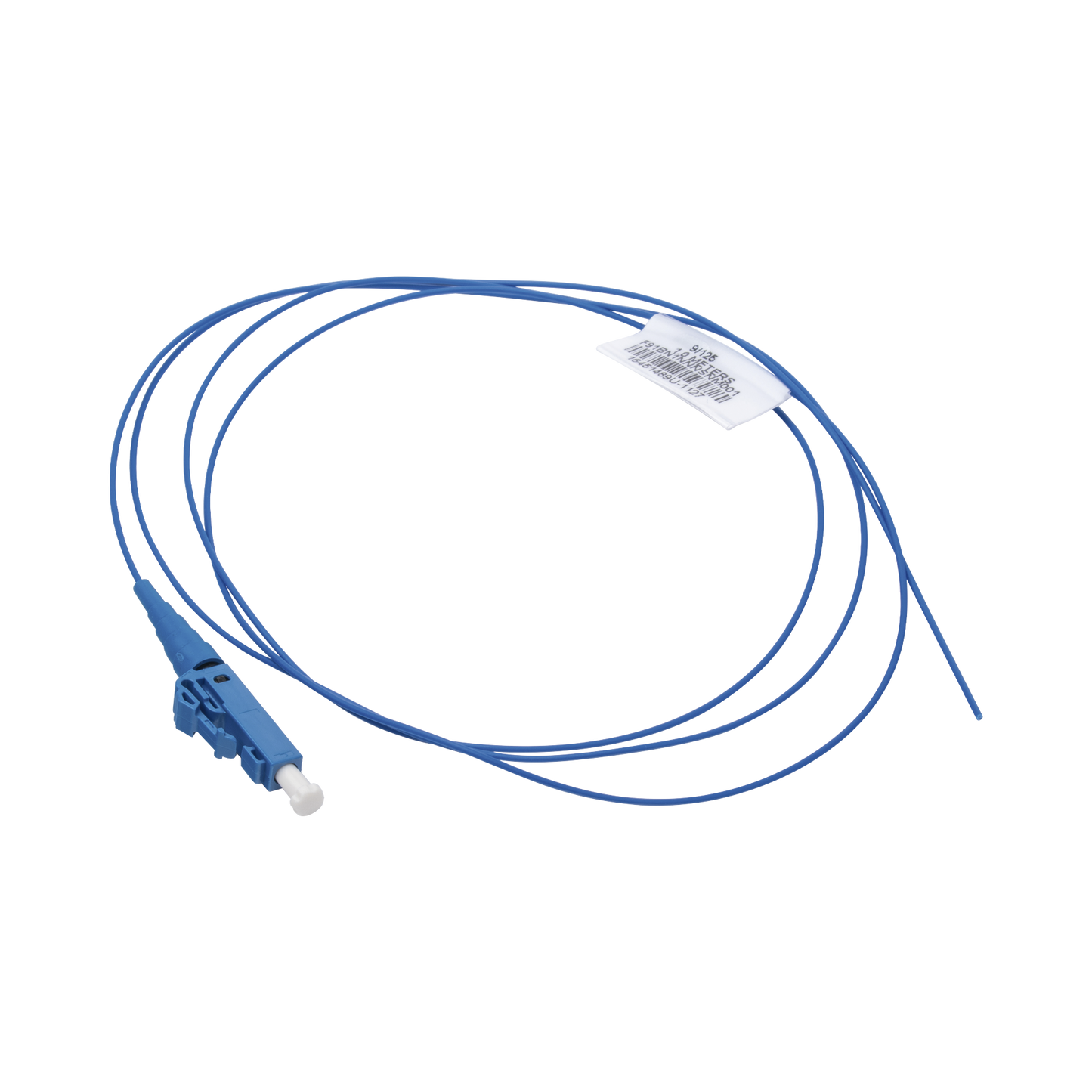 F91BN1NNNSNM001|Pigtail de Fibra Óptica LC Simplex, Monomodo OS2 9/125, 900um, Color Azul, 1 Metro