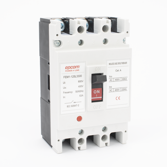FEM11253P50A|Protección Térmica 3P, 50A,  Corriente Alterna  690 V CA Trifásica.
