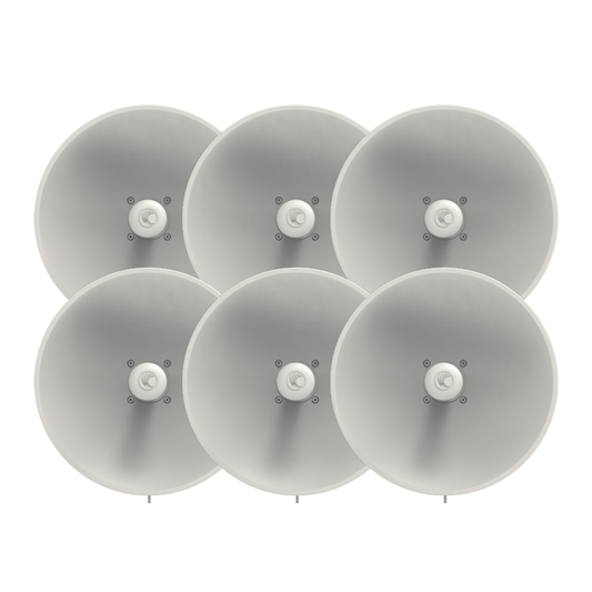 FORCE-300-25L-6-PACK|Paquete de 6 ePMP Force 300-25L para zonas con alta interferencia, hasta 400+ Mbps, 4910 - 6200 MHz, 802.11 AC Wave2, Antena de 25 dBi, baja latencia